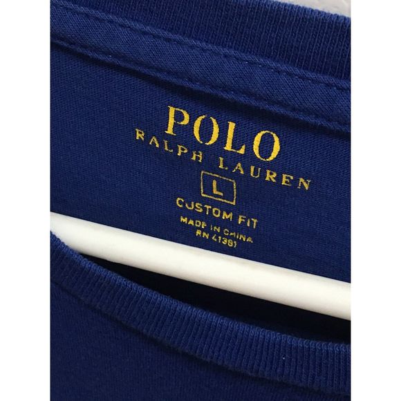 Polo Ralph Lauren Men's Large Tee Shirt Dark Blue - Picture 4 of 6